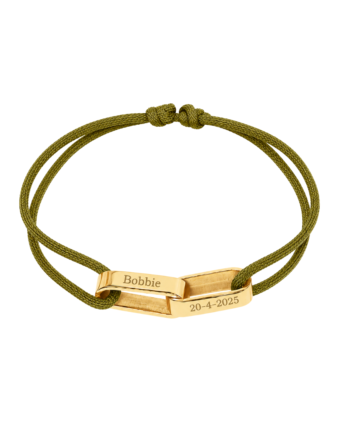 Schakel koord armband