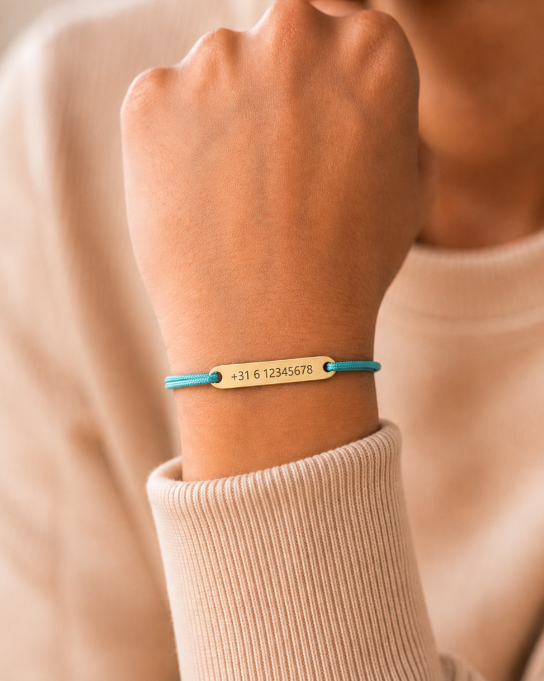 Kids tag koord armband